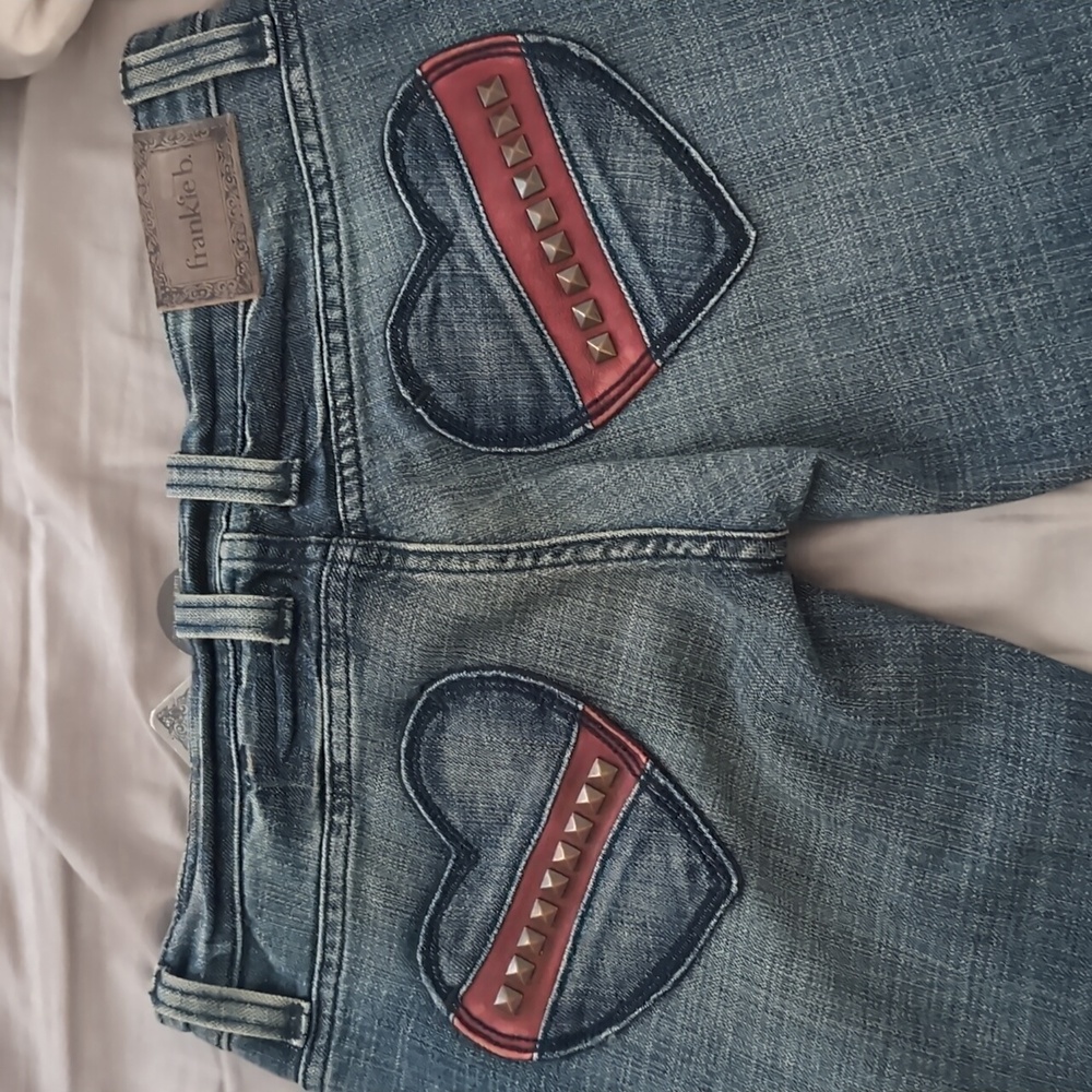 NWT Frankie B. Heart Pocket Flare Jeans size 6